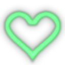 Corazón verde hueco