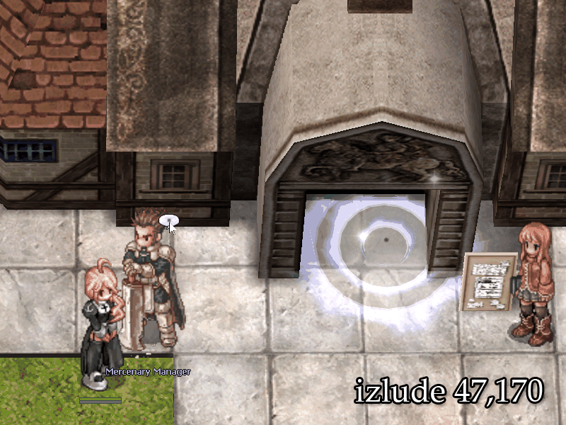 El Mercenary Manager de los espadachines en izlude, coordenadas 47 170, junto al portal de la ciudad